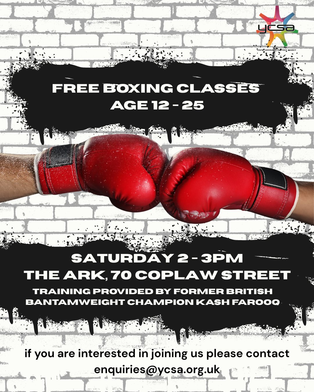 Free boxing with YCSA in Glasgow
